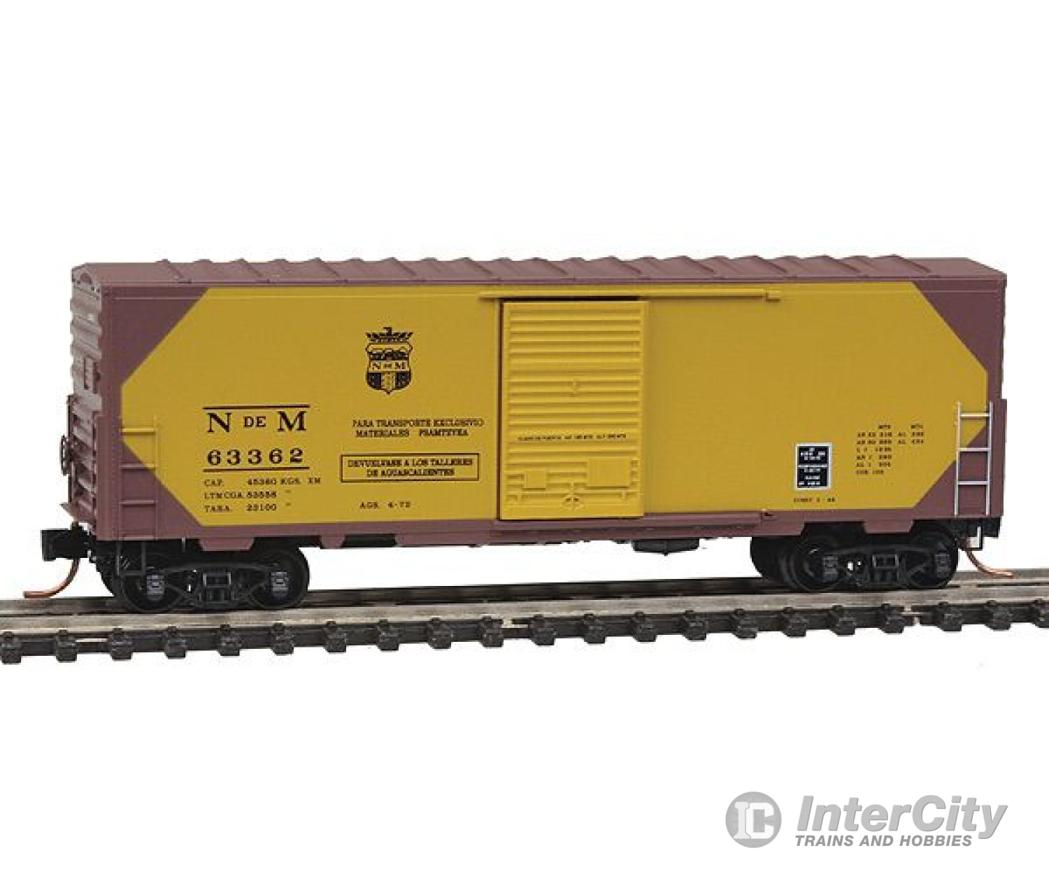 Micro Trains N 2400350 40 Single-Door Boxcar No Roofwalk - Ready To Run -- Nationales De Mexico