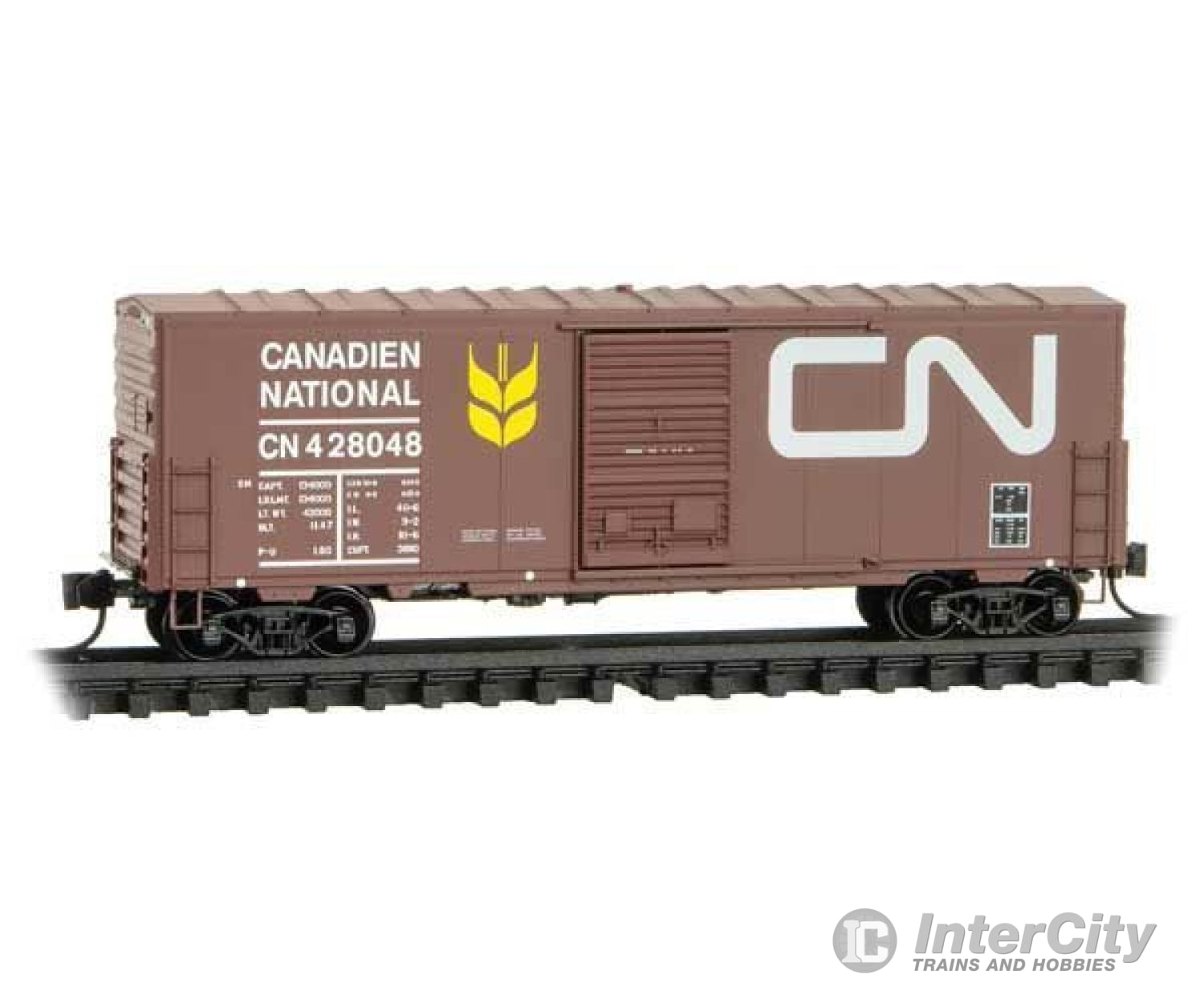 Micro Trains N 2400510 40 Single-Door Boxcar No Roofwalk - Ready To Run -- Canadian National #428048