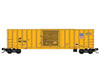 Micro Trains N 2500336 50’ Rib-Side Track Inspection Car No Roofwalk - Union Pacific #910701 (Armour Yellow