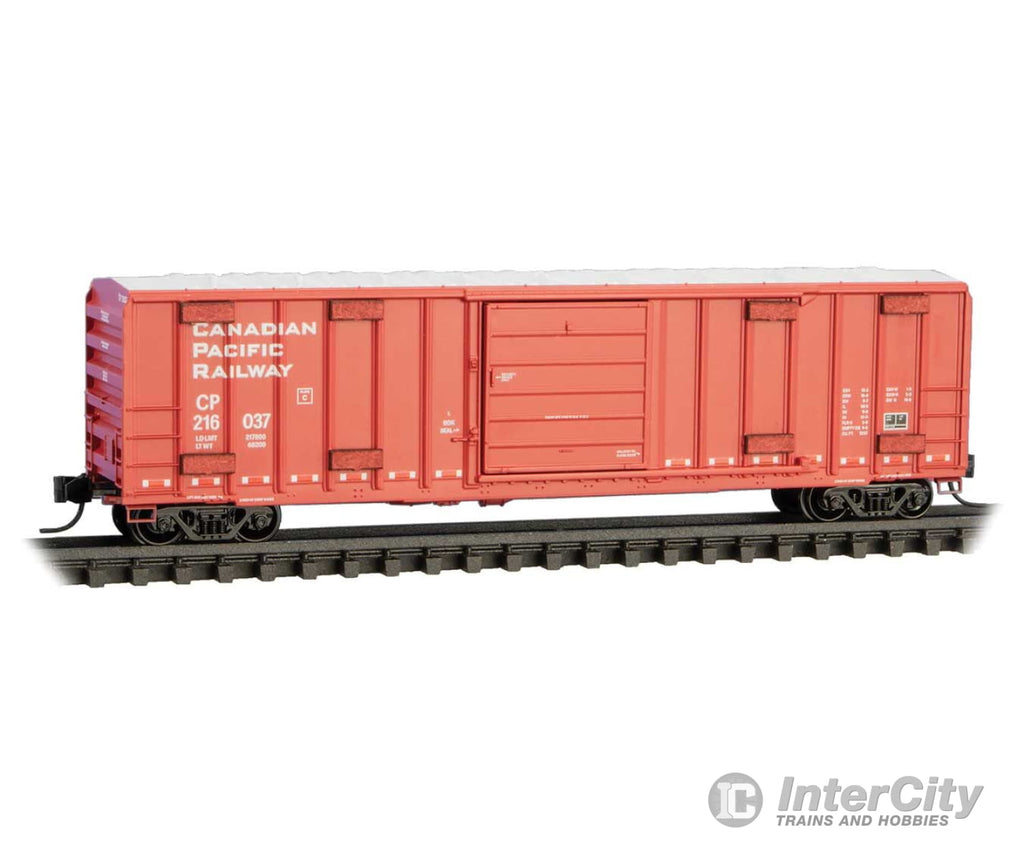 Micro Trains N 2500416 50’ Rib-Side Single-Door Boxcar Vented No Roofwalk - Ready To Run Canadian