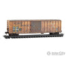 Micro Trains N 2544439 50’ Rib-Side Single-Door Boxcar No Roofwalk - CSX #141948 (Ex-Railbox weathered yellow graffiti