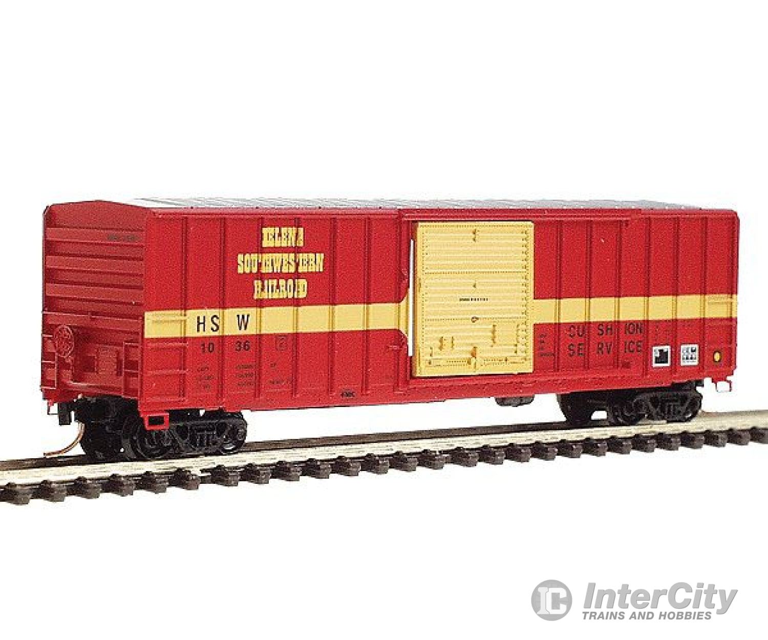 Micro Trains N 25640 50 Rib Side Boxcar Single Door No Roofwalk -- Helena Southwestern Railroad