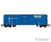 Micro Trains N 2700510 50’ Track Inspection Rib-Side Plug-Door Boxcar No Roofwalk - Tetra Tech #1 (blue white yellow
