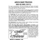 Micro Trains N 302000 Archbar Trucks -- Less Couplers 1 Pair &