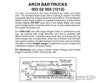Micro Trains N 302004 Archar Trucks -- With Extended Couplers 1 Pair &