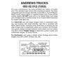 Micro Trains N 302012 Andrews Trucks -- With Medium Couplers 1 Pair &