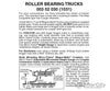 Micro Trains N 302030 Roller-Bearing Trucks -- Less Couplers 1 Pair &