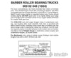 Micro Trains N 302043 Barber Roller-Bearing Trucks -- With Medium+ Extended Couplers 1 Pair &