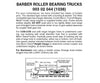 Micro Trains N 302044 Barber Roller-Bearing Trucks -- With Long Extended Couplers 1 Pair &