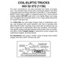 Micro Trains N 302072 Coil-Elliptic Trucks -- With Medium Extension Couplers 1 Pair &
