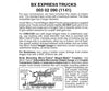Micro Trains N 302090 Rea Express Reefer Style Trucks -- Less Couplers 1 Pair &