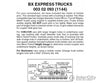 Micro Trains N 302093 Rea Express Reefer Style Trucks -- With Medium Extension Couplers 1 Pair &