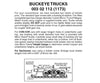 Micro Trains N 302112 Freight Car Trucks 1 Pair -- Buckeye 3-Axle 6-Wheel W/Medium Extension Mounted