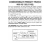 Micro Trains N 302132 Freight Car Trucks 1 Pair -- 6-Wheel Commonwealth W/Medium Extended Couplers &