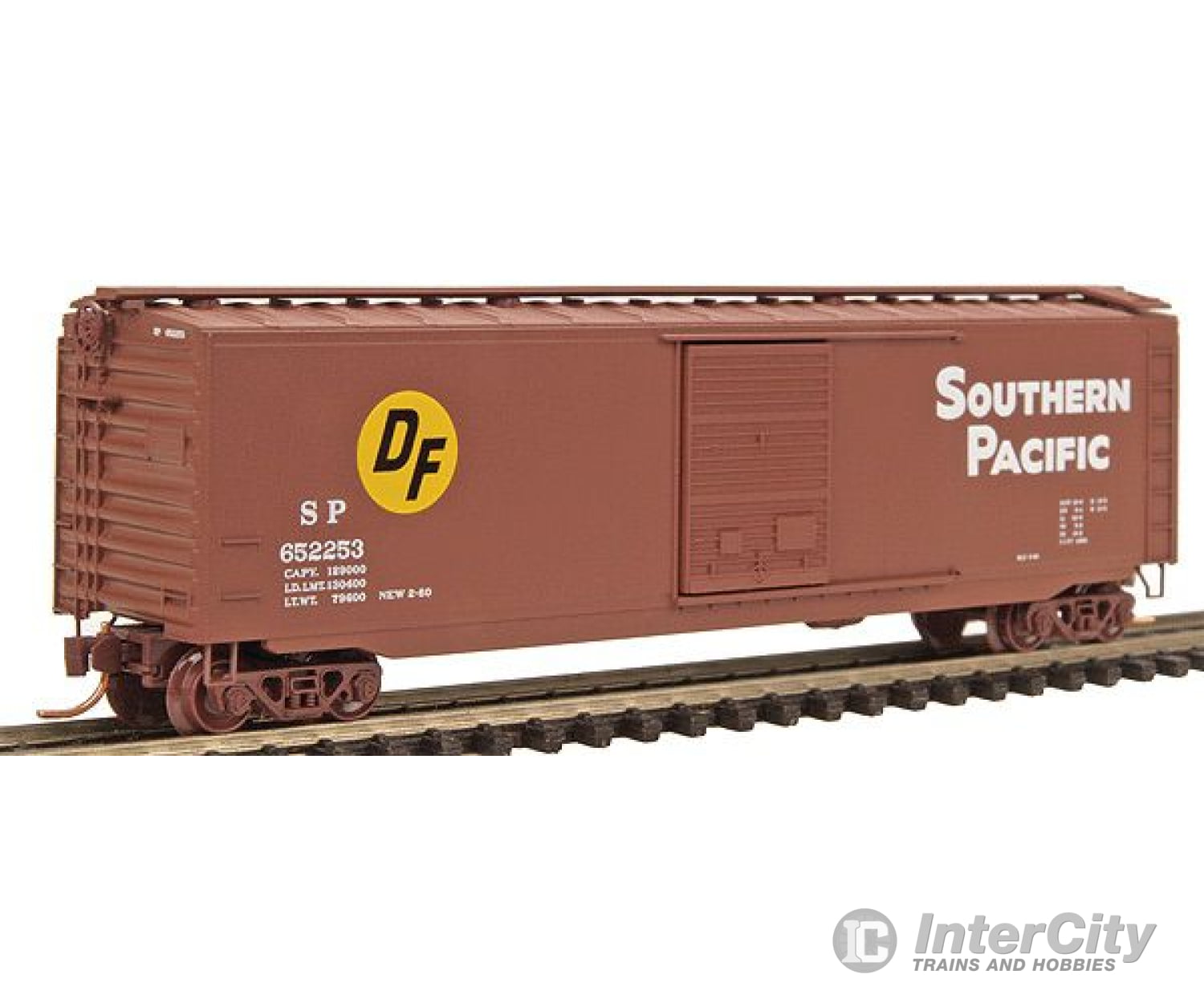 Micro Trains N 3100200 50 Standard Boxcar W/Youngstown Door -- Southern Pacific #652253 (Boxcar Red