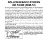Micro Trains N 310030 Roller-Bearing Trucks -- Less Couplers (Black) 10 Pairs &