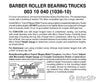 Micro Trains N 310040 Barber Roller-Bearing Trucks -- Less Couplers (Black) 10 Pairs &