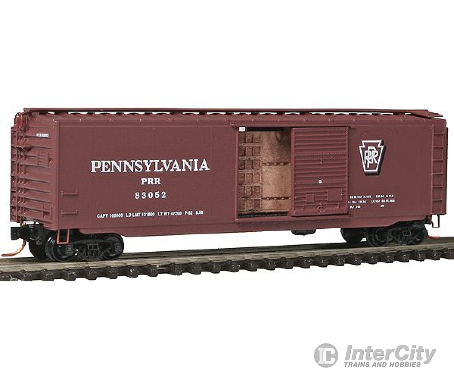 Micro Trains N 3100412 50 Single-Door Boxcar - Ready To Run -- With Freight Load Pennsylvania