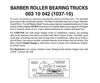 Micro Trains N 310042 Barber Roller-Bearing Trucks -- With Medium Extended Couplers (Black) 10 Pairs