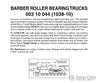 Micro Trains N 310044 Barber Roller-Bearing Trucks -- With Long Extended Couplers (Black) 10 Pairs &