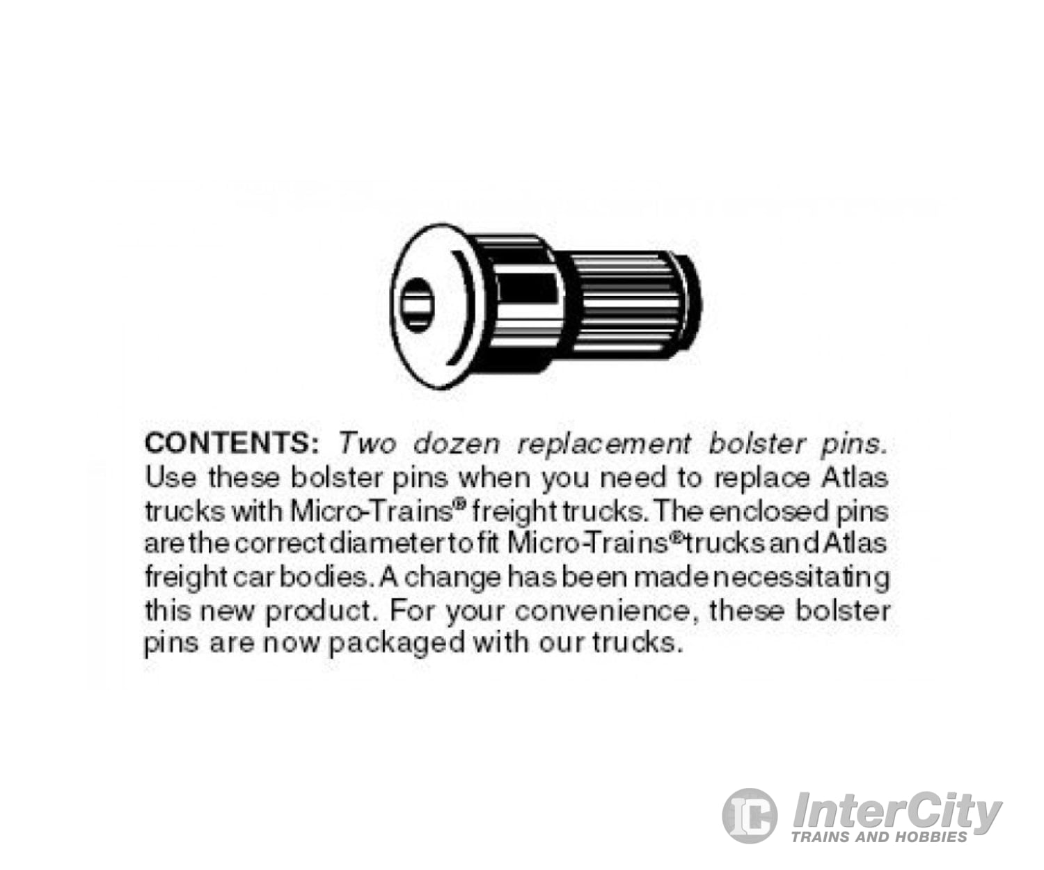 Micro Trains N 312030 Bolster Pins -- For Conversion Of Atlas Products Pkg(24) Couplers & Trucks