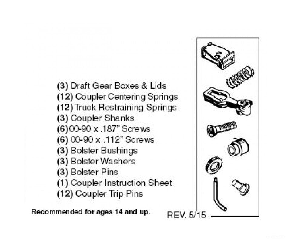 Micro Trains N 312040 Small Parts Packet -- Pkg(58) Couplers & Trucks