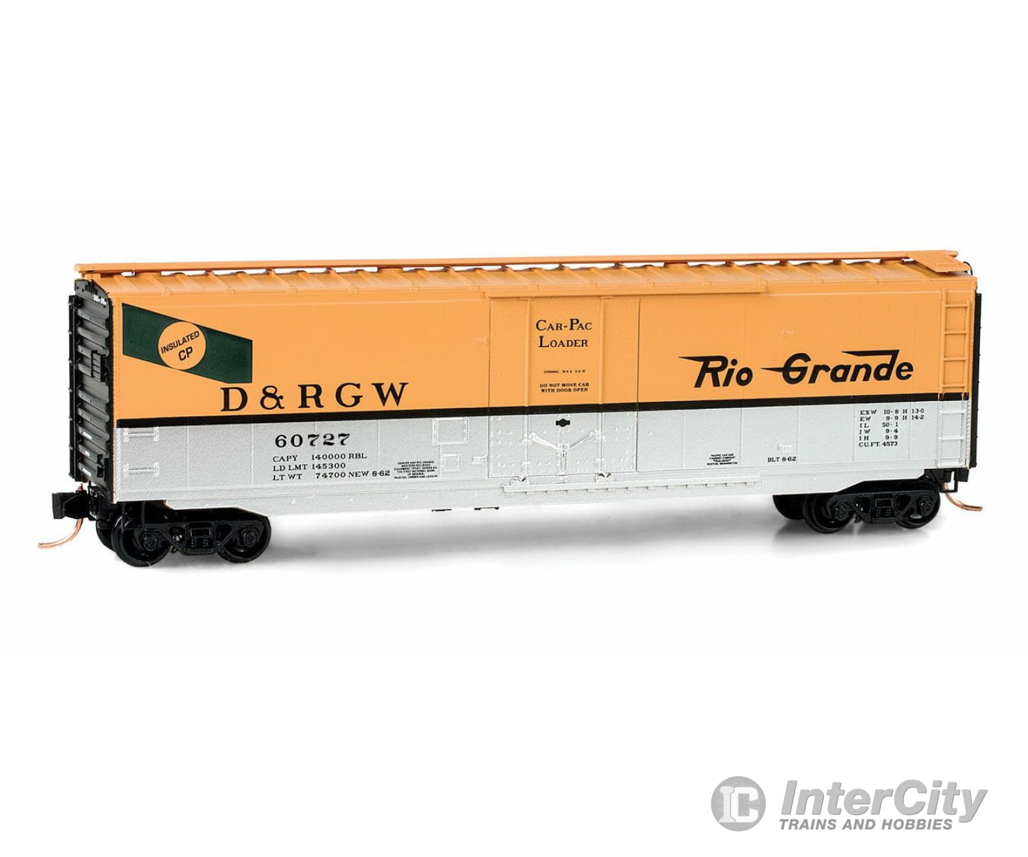 Micro Trains N 3200221 50 Plug-Door Boxcar - Ready To Run -- Denver & Rio Grande Western #60727