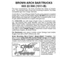 Micro Trains N 322000 Arch Bar Trucks -- Less Couplers (Brown) 1 Pair &