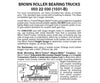 Micro Trains N 322030 Roller-Bearing Trucks -- Less Couplers (Brown) 1 Pair &