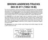 Micro Trains N 325011 Andrews Trucks -- With Short Extended Couplers (Brown) 10 Pairs &