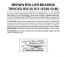 Micro Trains 325031 Roller-Bearing Trucks - With Short Extended Couplers (Brown) 10 Pairs &