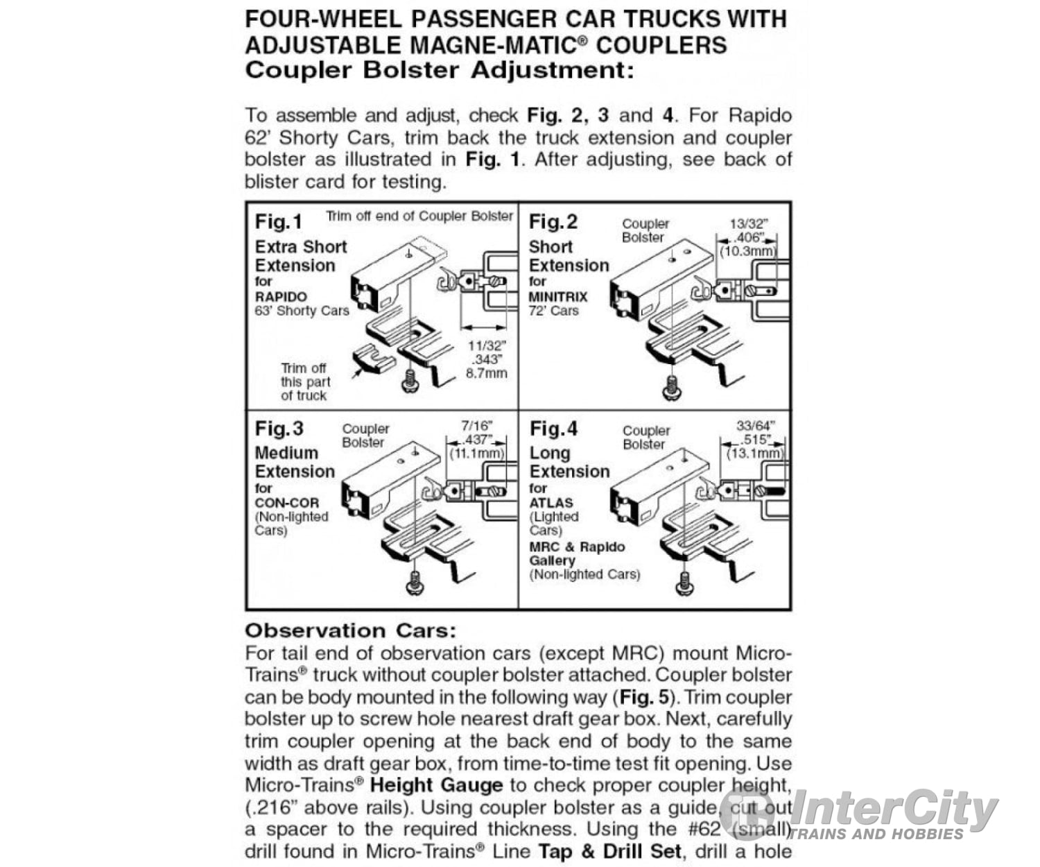 Micro Trains N 342051 Four-Wheel Passenger Car Trucks -- Standard W/Adjustable Couplers (Silver) 1