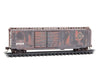 Micro Trains N 3444500 50’ Double-Door Boxcar - Erie #67070 (Weathered Boxcar Red CR Family Series Car #2) Freight Cars