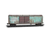 Micro Trains N 3444510 50’ Double-Door Boxcar - Penn Central #208770 (Weathered Patched Ex-NYC Jade Green Series #4)