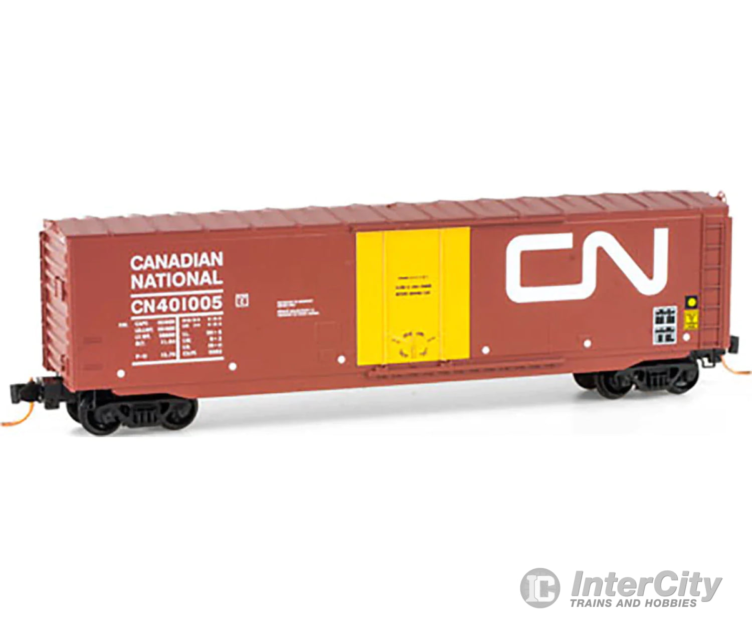 Micro Trains N 3800310 50 Plug-Door Boxcar No Roofwalk - Ready To Run -- Canadian National #401005