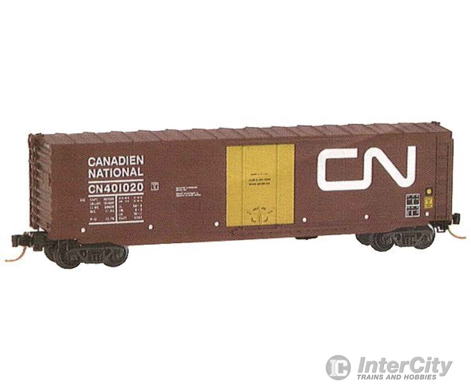 Micro Trains N 38310 50 Standard Plug Door Boxcar - No Roofwalk -- Canadian National #40120 (Mineral