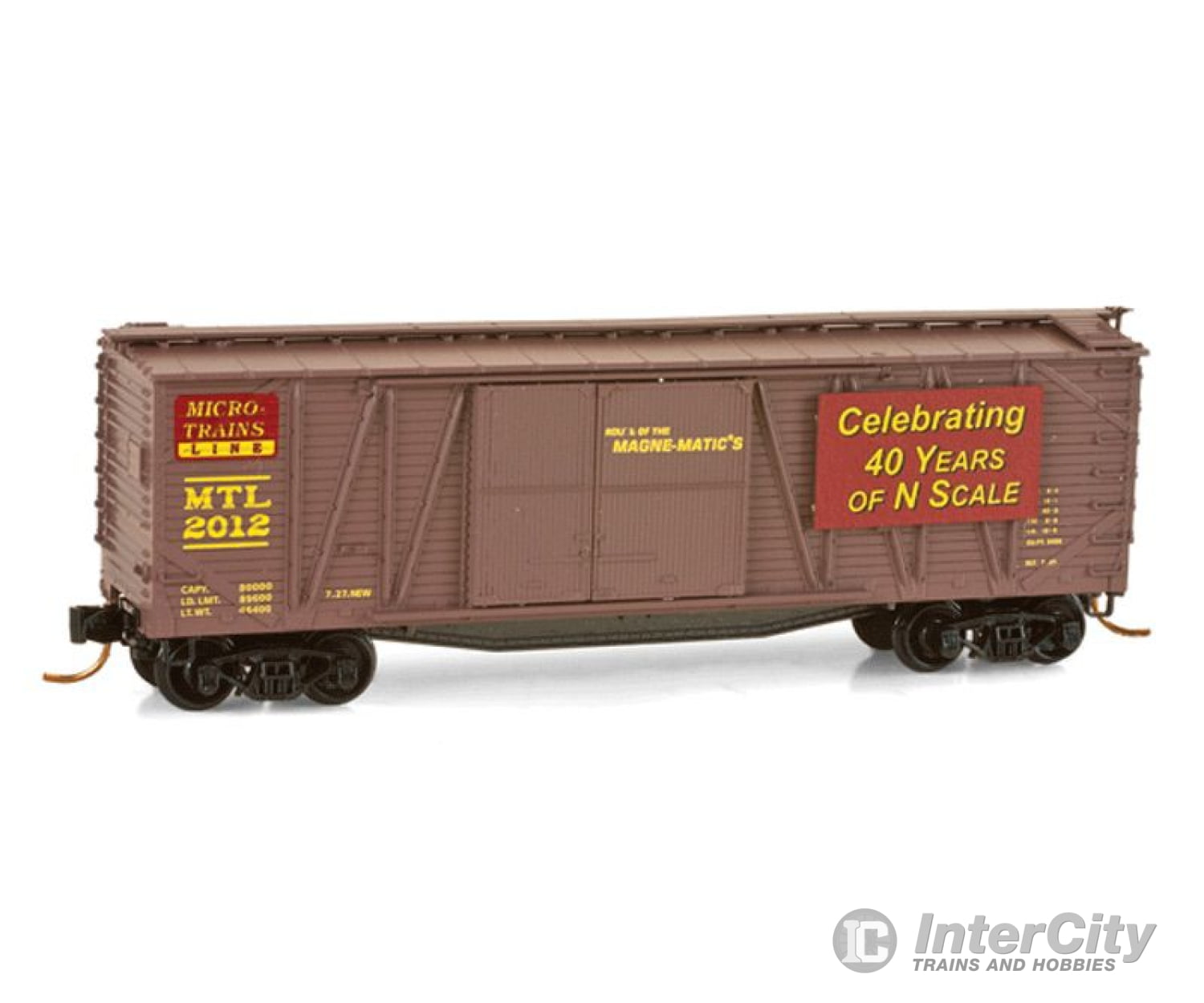 Micro Trains N 4000020 40 Single-Sheathed 1-1/2 Door Wood Boxcar - Ready To Run -- Micro-Trains 40Th