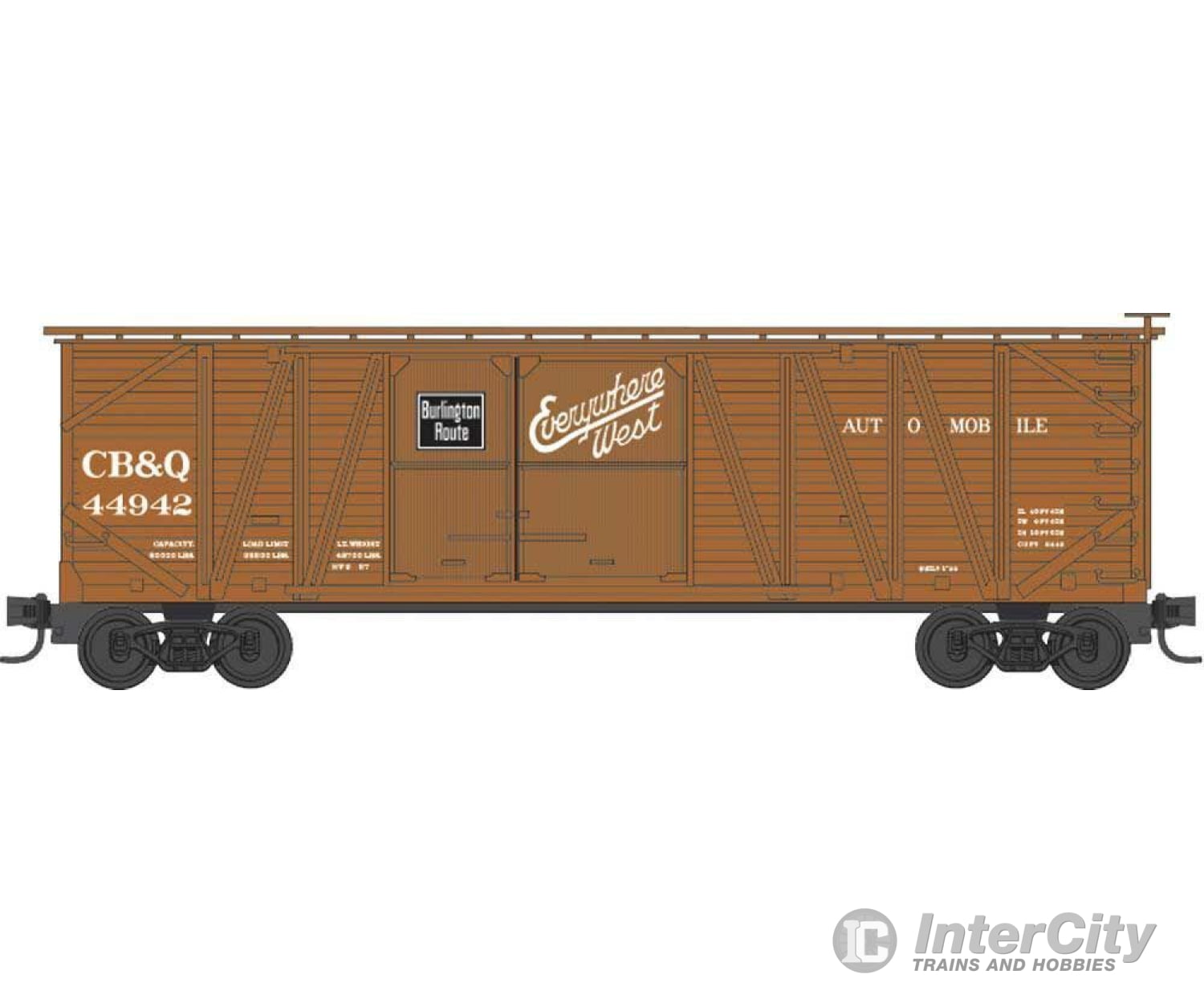 Micro Trains N 4000030 40 Single-Sheathed 1-1/2 Door Wood Boxcar - Ready To Run -- Chicago