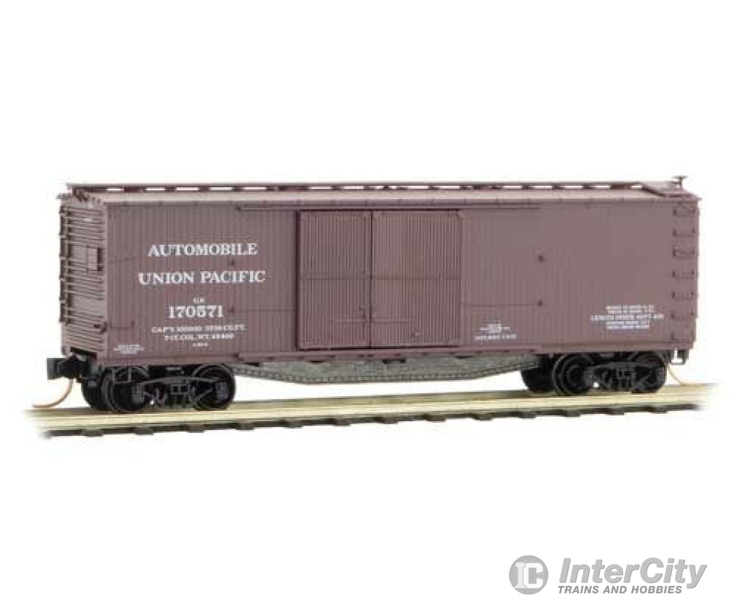 Micro Trains N 4100011 40 Double-Sheathed 1-1/2-Door Wood Boxcar Vertical Brake Wheel Ready To Ru --