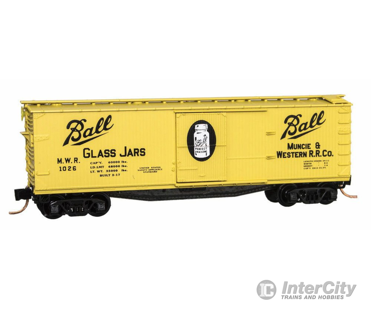 Micro Trains N 4200030 40 Double-Sheathed Single-Door Wood Boxcar - Ready To Run -- Muncie & Western