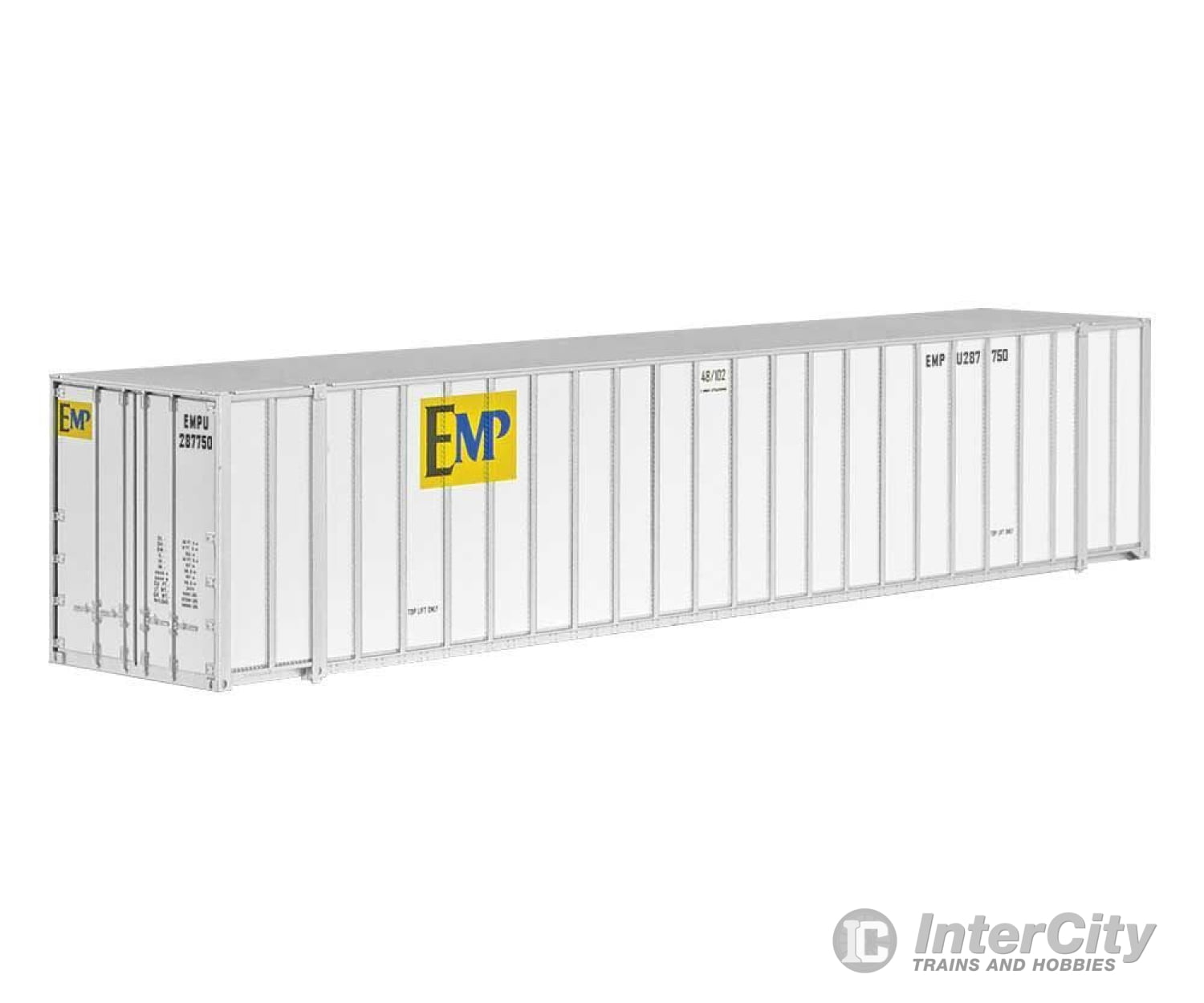 Micro Trains N 46800031 48 Rib-Side Container - Assembled -- Emp 280610 (White Yellow Blue Green)