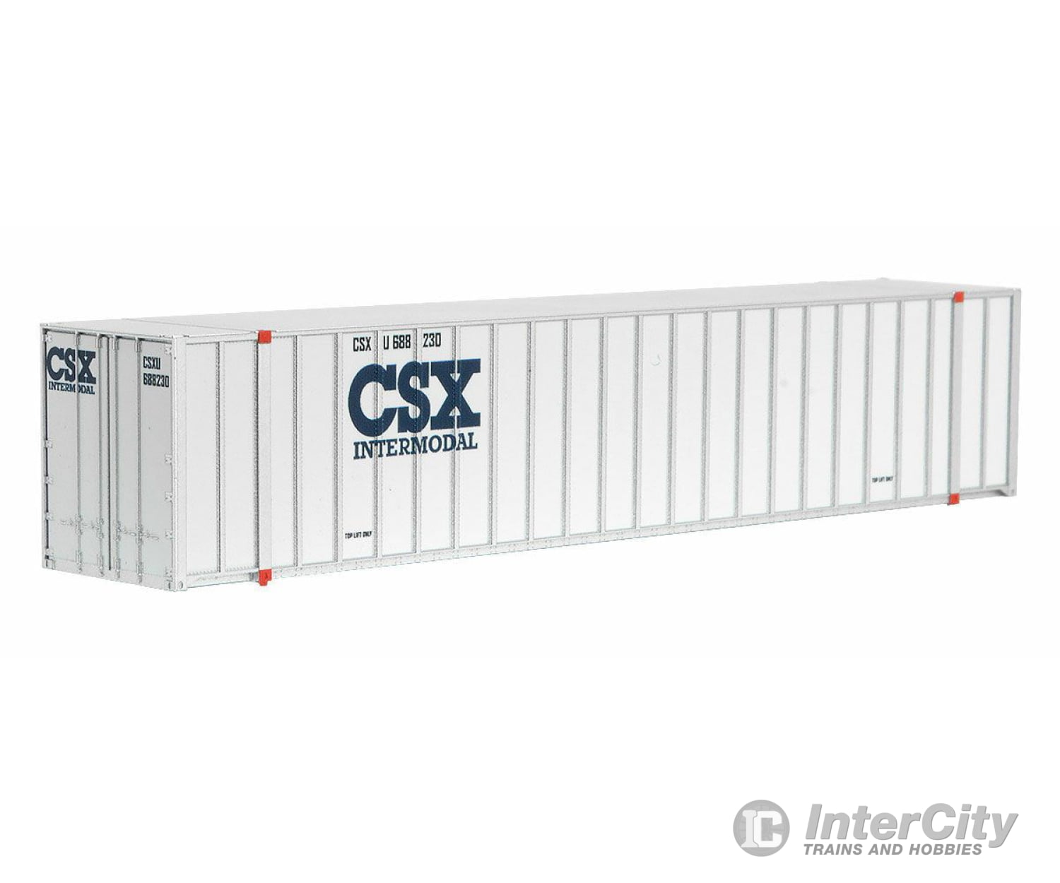 Micro Trains N 46800071 48 Rib-Side Container - Assembled -- Csx Intermodal #688230 (White Blue)