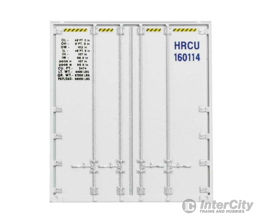 Micro Trains N 46800090 48 Rib-Side Container - Assembled -- Hercules #160114 (White Blue) Freight