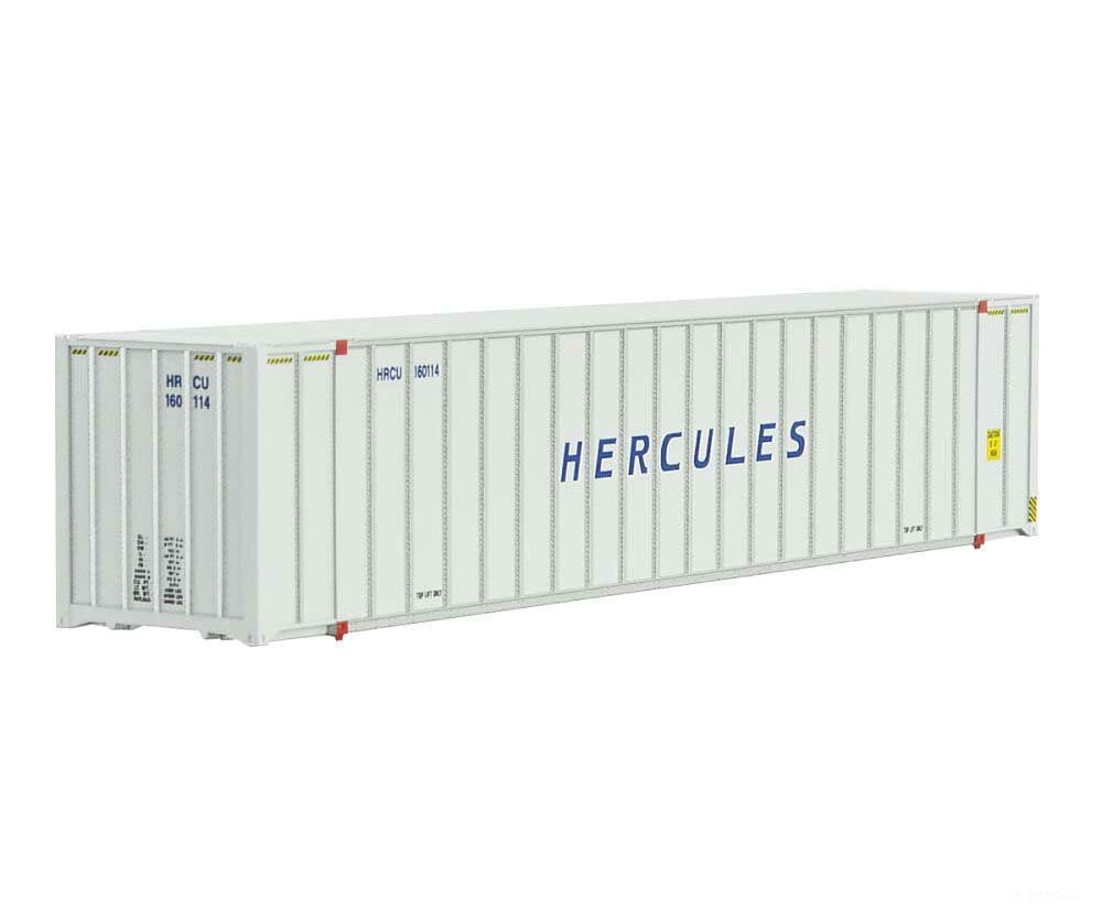Micro Trains N 46800090 48 Rib-Side Container - Assembled -- Hercules #160114 (White Blue) Freight