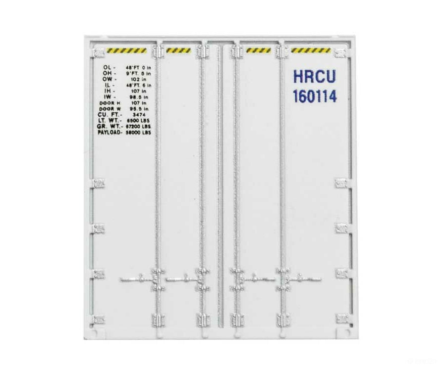 Micro Trains N 46800090 48 Rib-Side Container - Assembled -- Hercules #160114 (White Blue) Freight