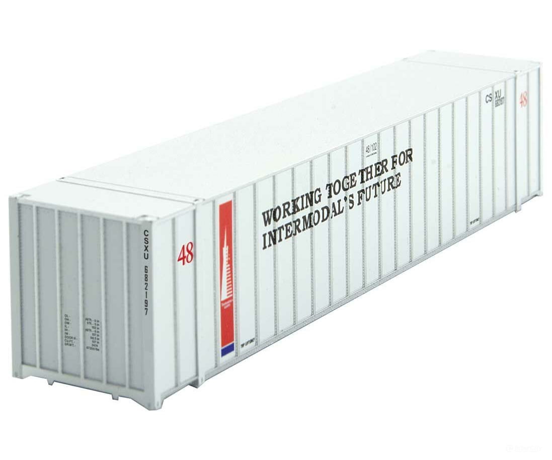 Micro Trains N 46800161 48 Rib-Side Container - Assembled -- Csx Csxu 682197 (Ex-Transamerica White