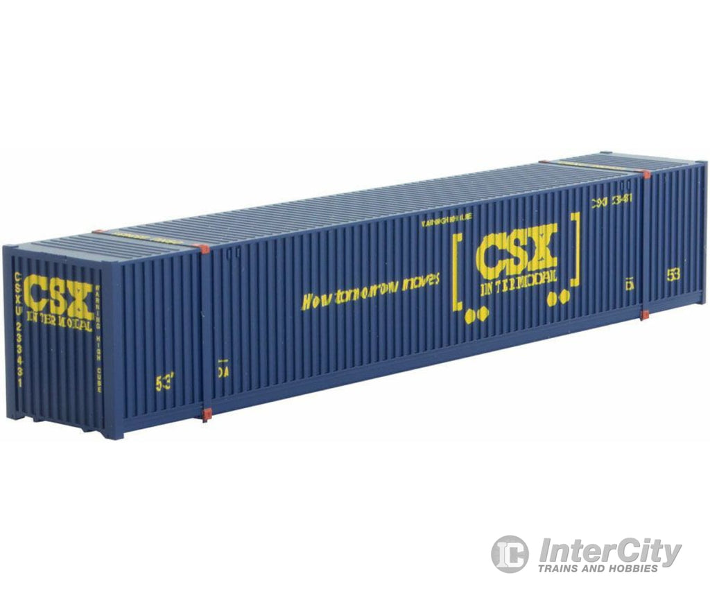 Micro Trains N 46900012 Cimc 53 Corrugated Container - Ready To Run -- Csx 233431 (Blue Yellow