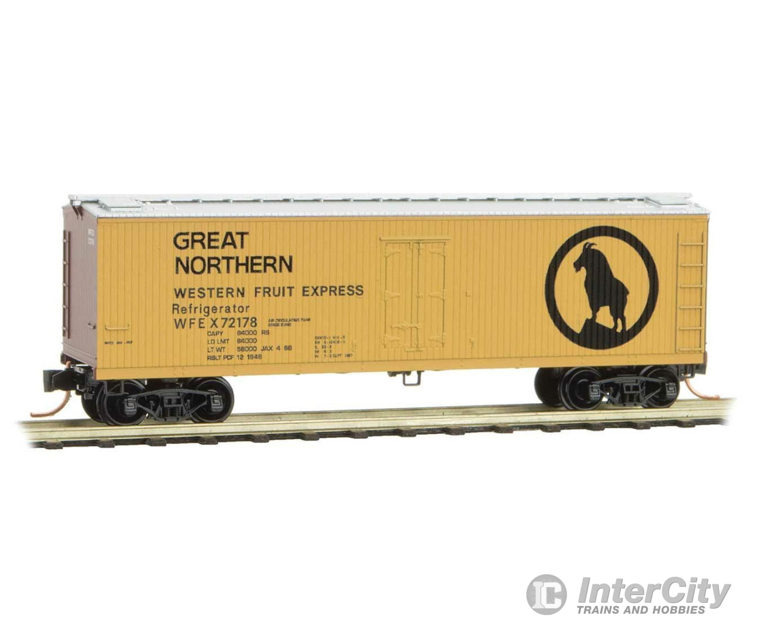 Micro Trains N 4700420 40 Double-Sheathed Wood Reefer - Ready To Run -- Great Northern Wfex 72178