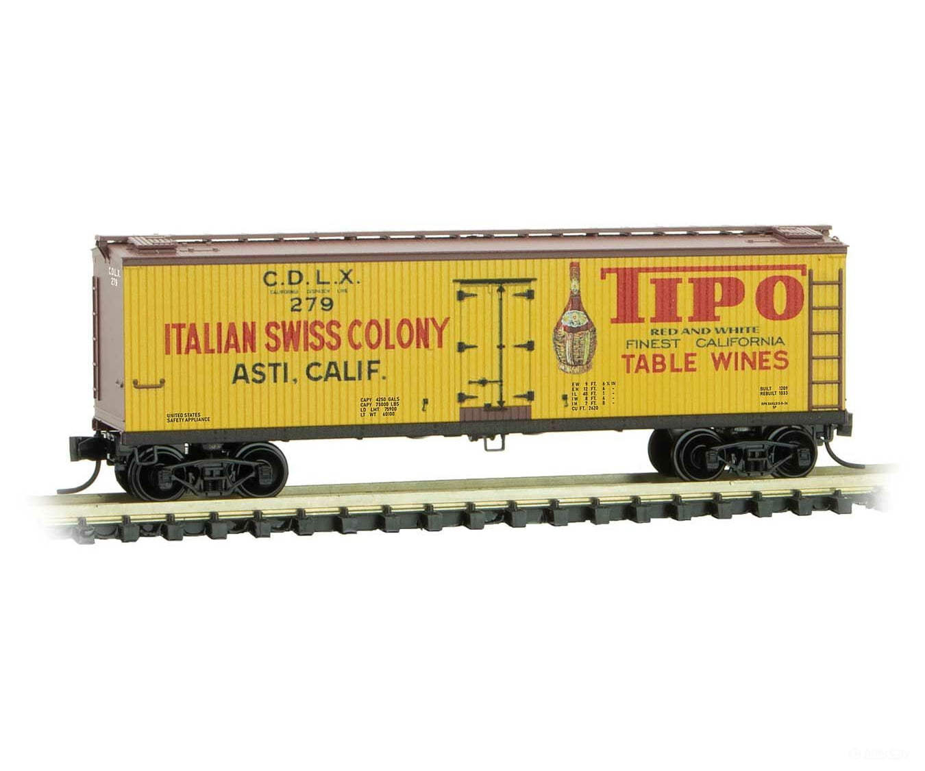 Micro Trains N 4700440 40 Double-Sheathed Wood Reefer - Ready To Run -- Tipo Table Wines Cdlx 279