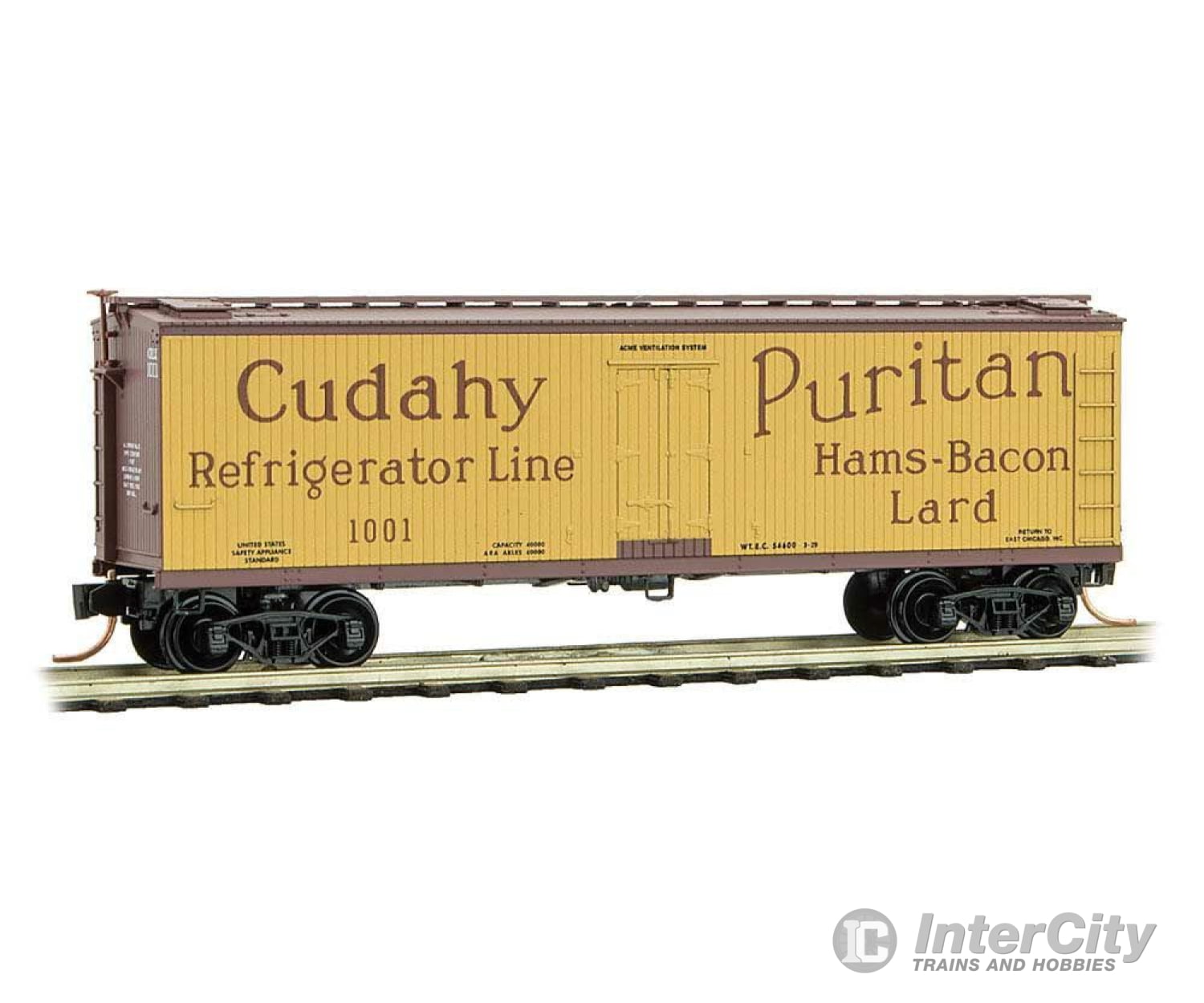 Micro Trains N 4900760 40 Double-Sheathed Wood Reefer - Vertical Brake Wheel Ready To Run -- Cudahy